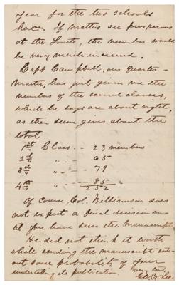 Lot #254 George Washington Custis Lee Autograph Letter Signed - Image 3