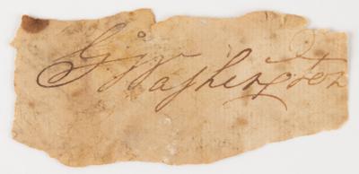 Lot #2 George Washington Signature