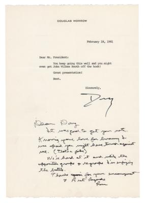 Lot #34 Ronald Reagan Autograph Letter Signed as