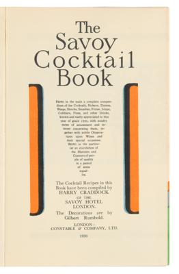 Lot #427 The Savoy Cocktail Book by Harry Craddock - Image 4