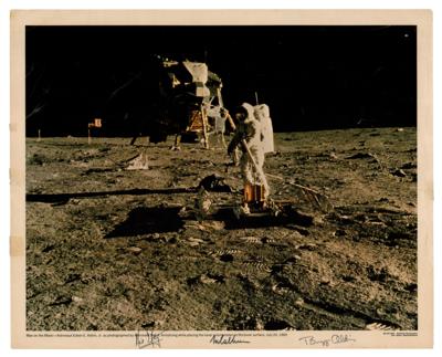 Lot #290 Apollo 11 Signed Oversized Photograph