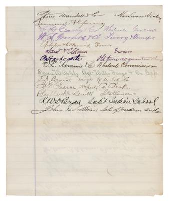 Lot #58 Benjamin Harrison Autograph Endorsement Signed to Pres. Chester A. Arthur - Image 3