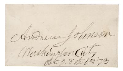 Lot #63 Andrew Johnson Signature