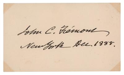 Lot #252 John C. Fremont Signature
