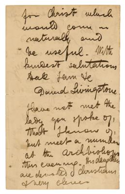 Lot #130 David Livingstone Autograph Letter Signed on Religion - Image 3