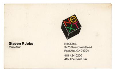 Lot #5008 Steve Jobs (2) NeXT Business Cards - Image 3