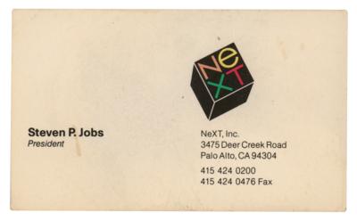 Lot #5009 Steve Jobs NeXT Business Card