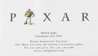 Lot #5010 Steve Jobs Pixar Business Card