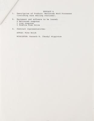Lot #5004 Steve Jobs Signed 1982 Apple Contract for Macintosh Word Processor - Image 10