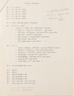 Lot #5003 Steve Jobs Hand-Annotated Atari Horoscope Program Archive - Image 11
