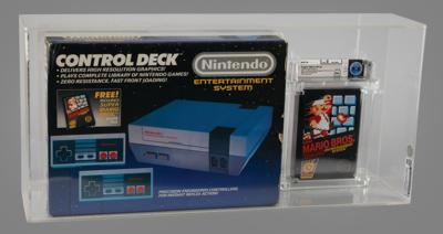 Lot #5069 Nintendo Entertainment System (NES) with Super Mario Bros. Game Pak (Unopened) - Wata 9.0 - Image 1