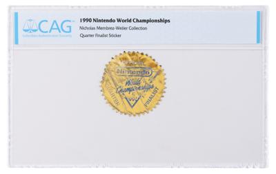 Lot #5068 Nintendo 1990 World Championships Quarter Finalist Sticker - Image 1