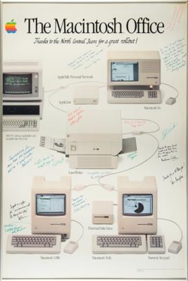 Lot #5006 Steve Jobs Signed 'Macintosh Office' Poster - “Let’s make it happen together, steve jobs" - Image 1