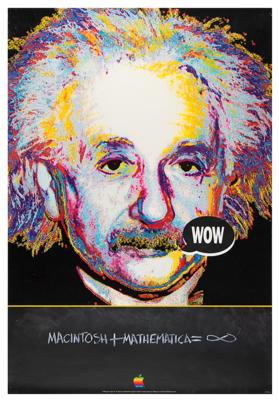 Lot #5045 Apple and Mathematica 'Albert Einstein' Poster