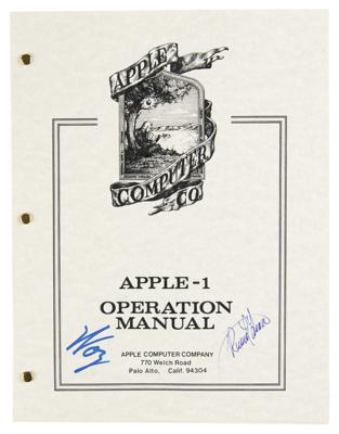 Lot #5047 Steve Wozniak and Ronald Wayne Signed Replica Apple-1 Manual - Image 1