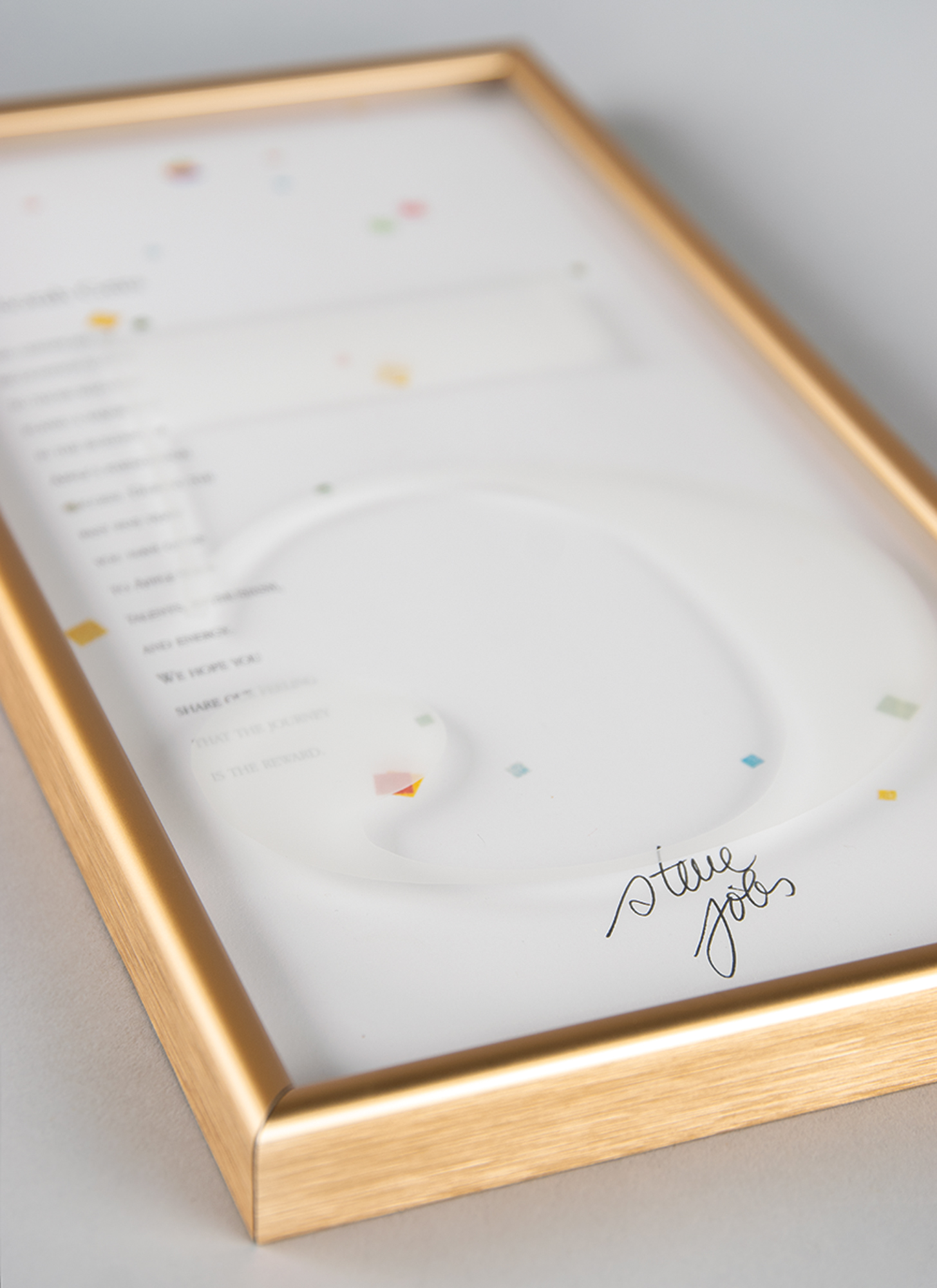 Lot #5081 Steve Jobs Signed Apple 5-Year Service Award for Employee who"played a major role in the building of Apple's phenomenal success"