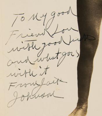 Lot #899 Jack Johnson Signed Photograph - Image 2