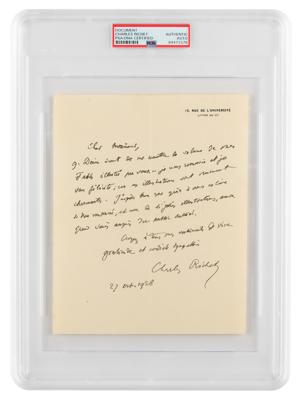 Lot #224 Charles Richet Autograph Letter Signed