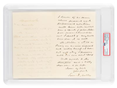 Lot #211 Samuel Freeman Miller Autograph Letter Signed - Image 1