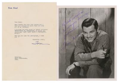 Lot #832 Tom Neal Signed Photograph and Typed Letter Signed - Image 1