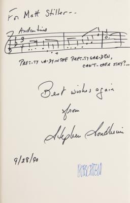 Lot #594 Stephen Sondheim and Al Hirschfeld Signed Book - Image 2