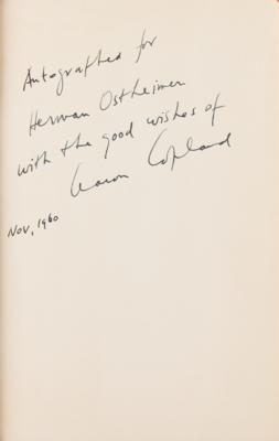 Lot #557 Aaron Copland Signed Book - Image 2