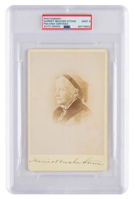 Lot #398 Harriet Beecher Stowe Signed Photograph - PSA MINT 9 - Image 1