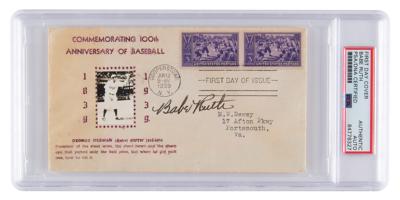 Lot #904 Babe Ruth Signed 'Baseball Centennial' FDC