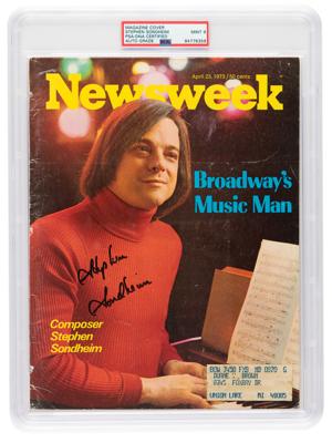 Lot #593 Stephen Sondheim Signed Magazine Cover -