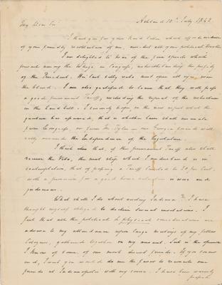 Lot #117 Henry Clay Letter Attacking President