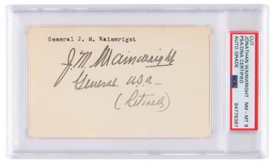 Lot #267 Jonathan M. Wainwright Signature - PSA NM-MT 8 - Image 1