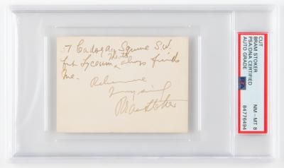 Lot #397 Bram Stoker Autograph Letter Signed - PSA NM-MT 8