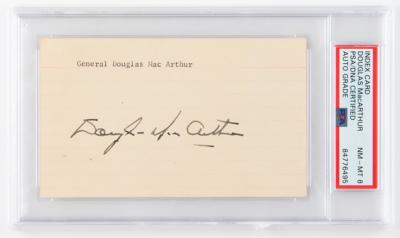 Lot #259 Douglas MacArthur Signature - PSA NM-MT 8