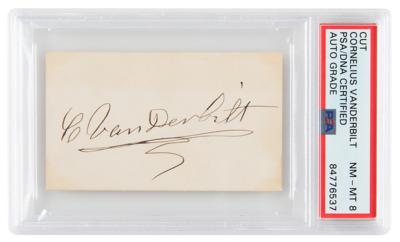 Lot #146 Cornelius Vanderbilt Signature - PSA NM-MT 8 - Image 1