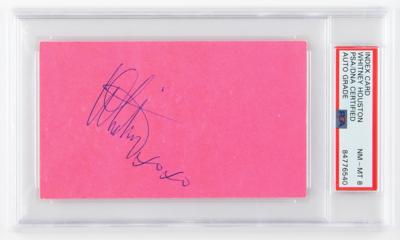 Lot #646 Whitney Houston Signature - PSA NM-MT 8 - Image 1