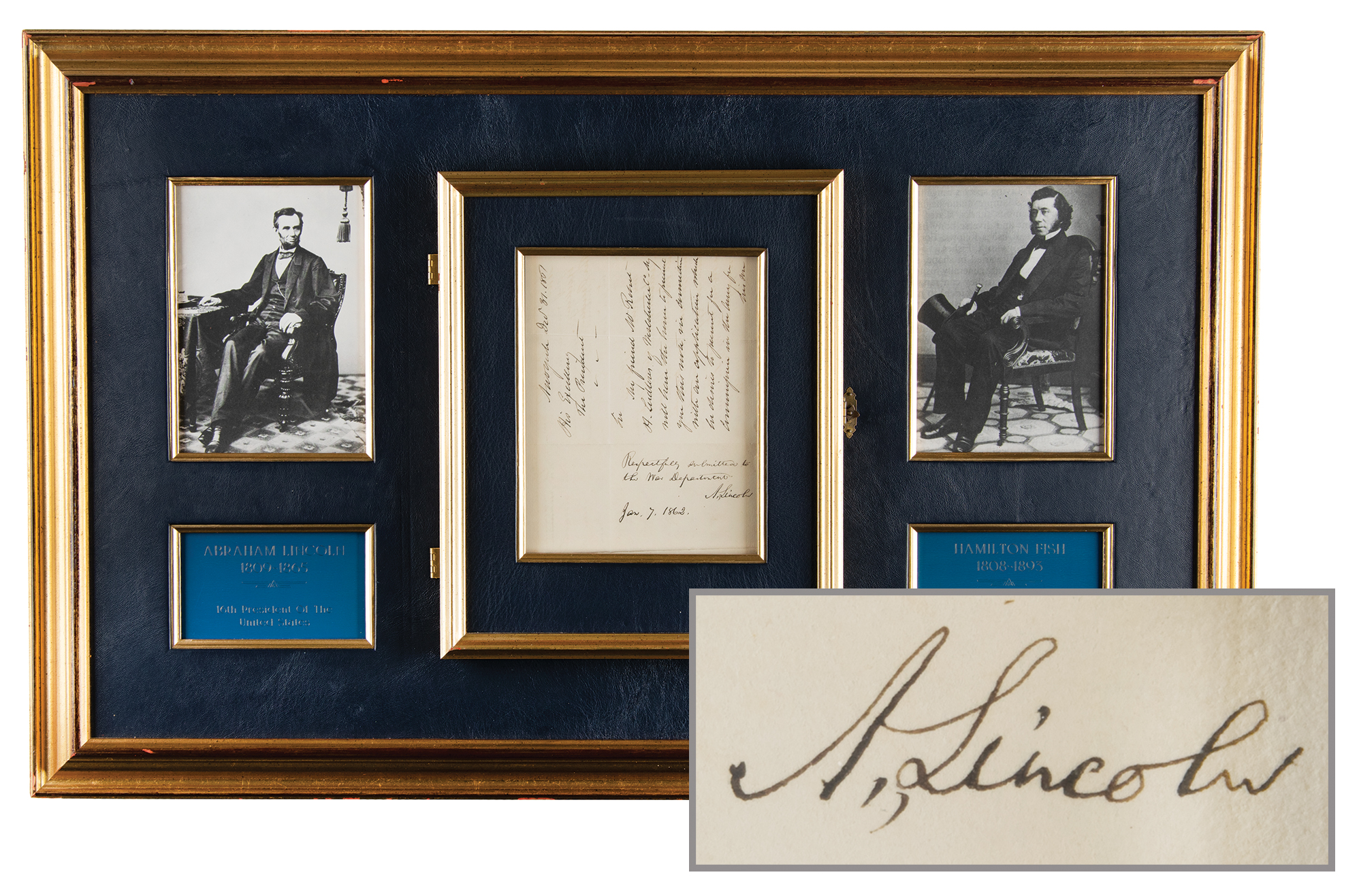 Lot #23 Abraham Lincoln Autograph Endorsement Signed as President for Bull Run Veteran - Image 1