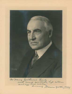 Lot #77 Warren G. Harding Signed Photograph - Image 1