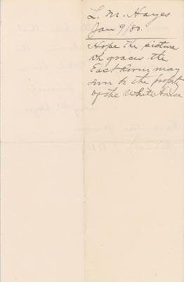 Lot #79 Lucy Hayes Autograph Letter Signed - Image 3