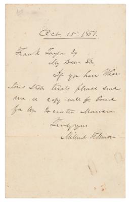 Lot #18 Millard Fillmore Autograph Letter Signed - Image 1