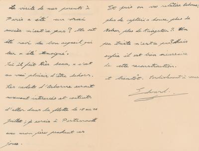 Lot #197 King Edward VIII Autograph Letter Signed on Parents - Image 2