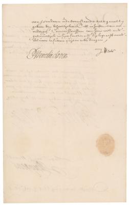 Lot #127 King William III Document Signed - Image 2