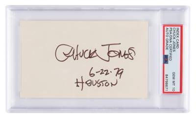 Lot #352 Chuck Jones Signature - PSA GEM MT 10 - Image 1