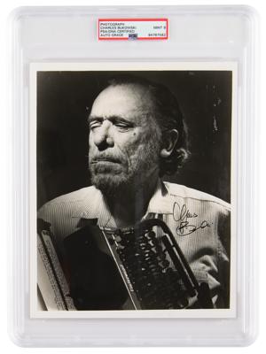 Lot #422 Charles Bukowski Signed Photograph - PSA MINT 9 - Image 1