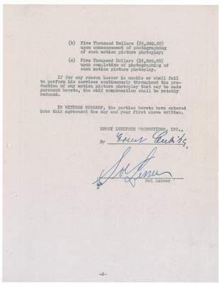 Lot #817 Ernst Lubitsch Document Signed - Image 1