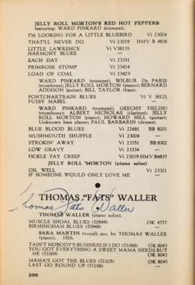 Lot #518 Jazz Legends: Hot Discography Multi-Signed Book with Over 40 Signatures, Including Fats Waller, Joe 'Tricky Sam' Nanton, Jimmie Blanton, and Louis Armstrong - Image 6