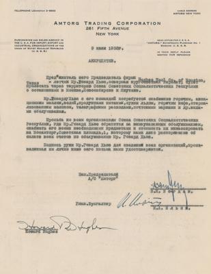 Lot #144 Howard Hughes Document Signed On His Circumnavigation Flight - Image 1