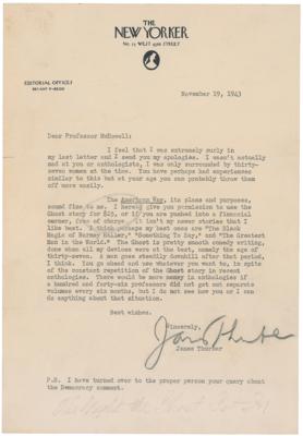 Lot #487 James Thurber Typed Letter Signed - Image 1