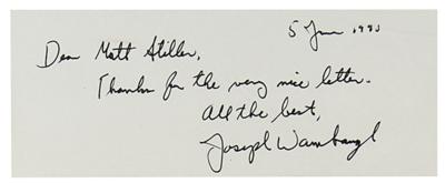 Lot #489 Joseph Wambaugh (3) Signed Items - Image 2