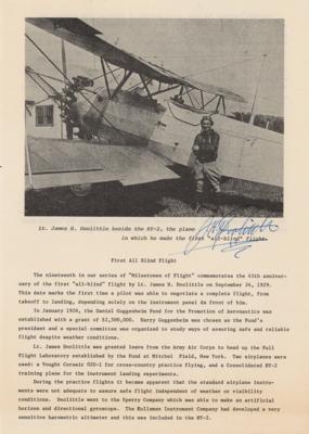 Lot #256 James H. Doolittle (3) Signed Items - Image 1