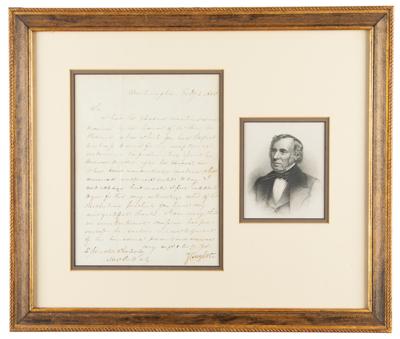 Lot #16 Zachary Taylor Letter Signed as President on Benedict Arnold - Image 1